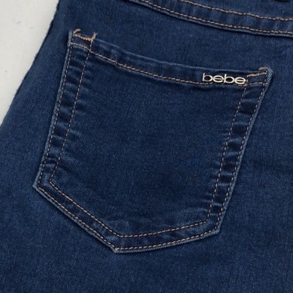 LIKE NEW BEBE LACE UP SKINNY JEANS 27x28 RETRO BEBE STYLE 😎 - Picture 14 of 14